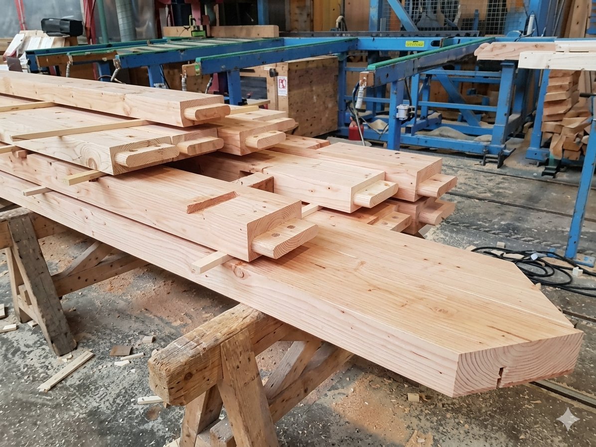 Taillage CNC bois en atelier — Esprit Bois 21
